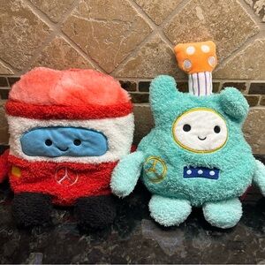 Bum Bumz 7.5 Inch Vance the Van Groovy & Giovanni the Guitar Plush Toys NWT